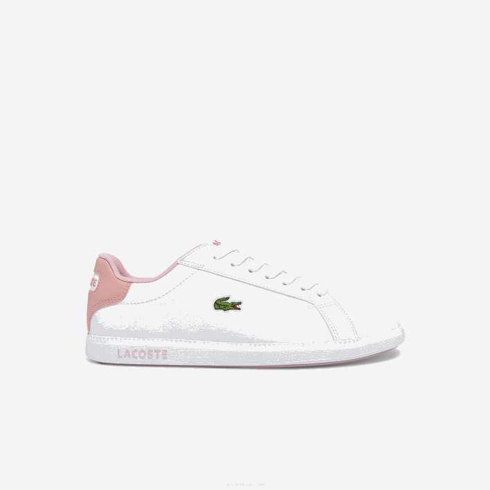 Lacoste Graduate Synthetic Sneakers 646T3330 White & Light Pink 1Y9 Juniors