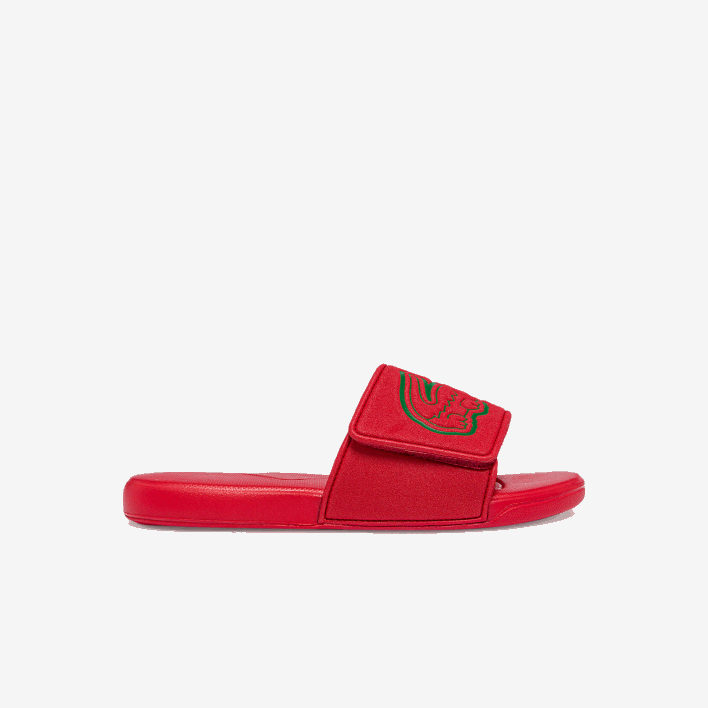 Lacoste L.30 Strap Synthetic Slides 646T3327 Red Green T2Q Juniors