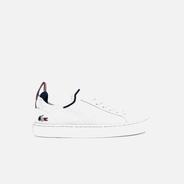 Lacoste La Piquee Textile Tricolor Sneakers 646T3317 White/Navy & Red 407 Juniors