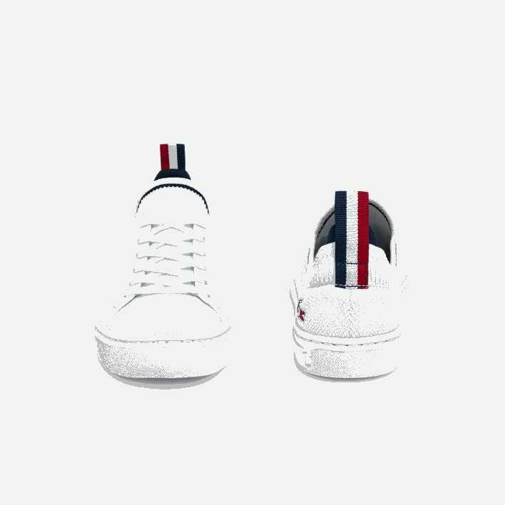Lacoste La Piquee Textile Tricolor Sneakers 646T3317 White/Navy & Red 407 Juniors