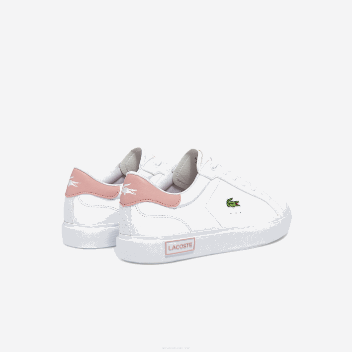 Lacoste Powercourt Synthetic Sneakers 646T3308 White & Light Pink 1Y9 Juniors