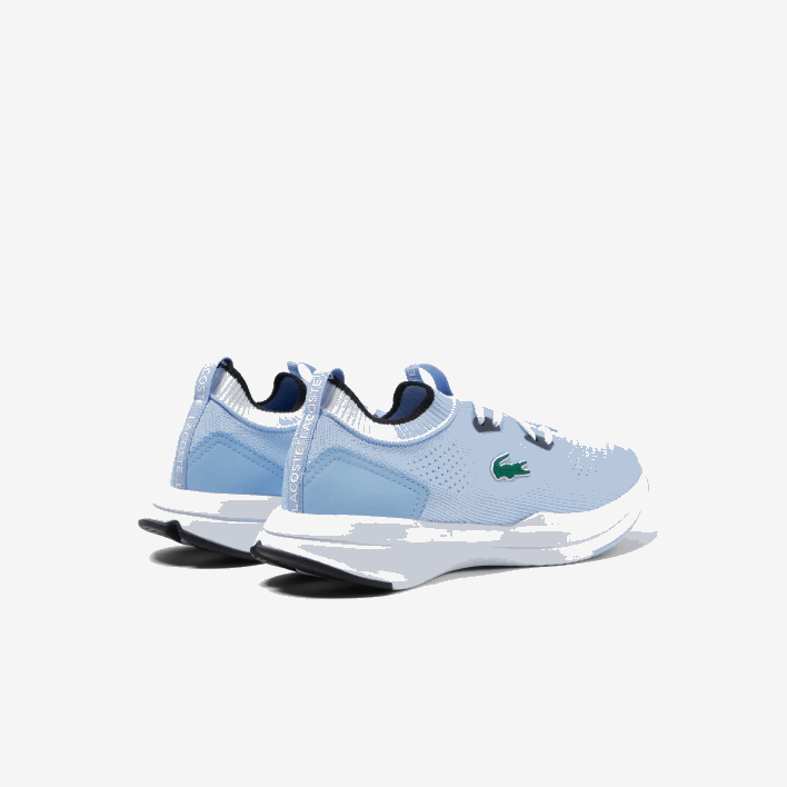 Lacoste Run Spin Knit Textile Color Contrast Sneackers 646T3329 Light Blue White 2K7 Juniors