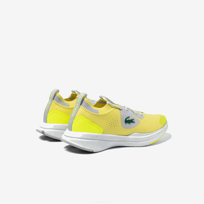 Lacoste Run Spin Knit Textile Sneakers 646T3313 YLW/LT GRY 382 Juniors