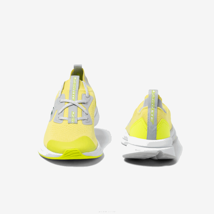 Lacoste Run Spin Knit Textile Sneakers 646T3313 YLW/LT GRY 382 Juniors