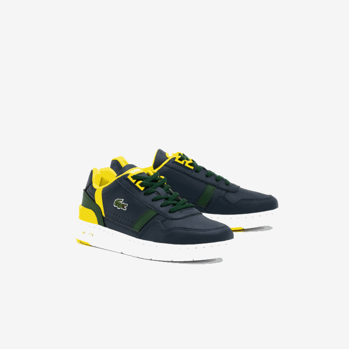 Lacoste T-Clip Synthetic Color-Pop Sneackers 646T3315 Navy & Green 2S3 Juniors