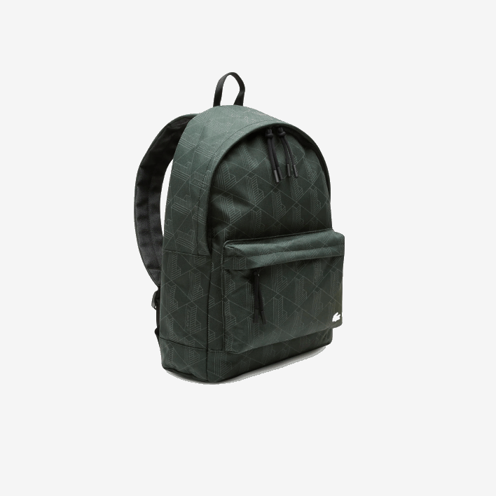 Lacoste Reflective Monogram Print Backpack 646T2072 Sinople Monogramme L22 Men