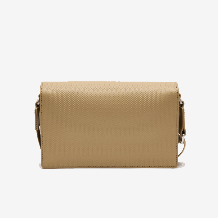 Lacoste Chantaco Calfskin Leather Flap Closure Bag 646T1969 Lion L32 Men