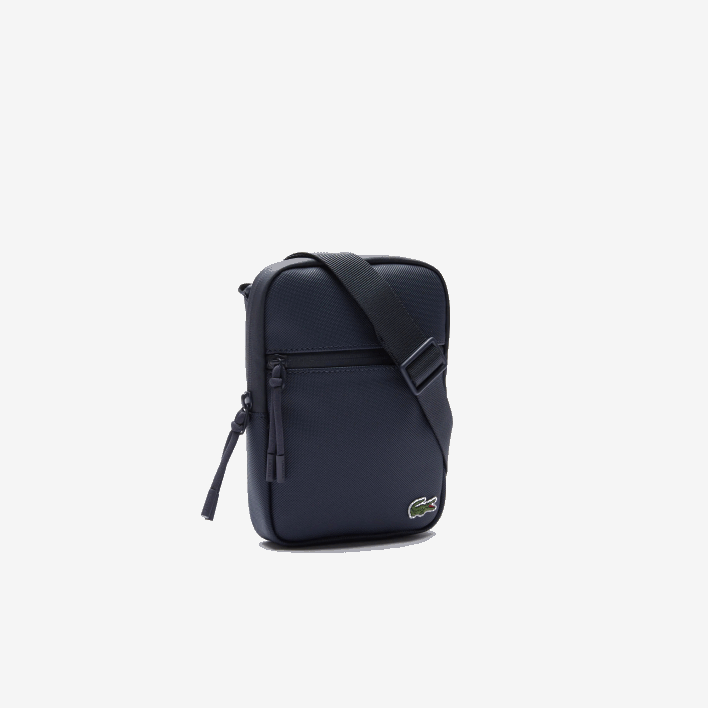 Lacoste LCST Coated Canvas Small Flat Crossbody Bag 646T2016 Eclipse B88 Men
