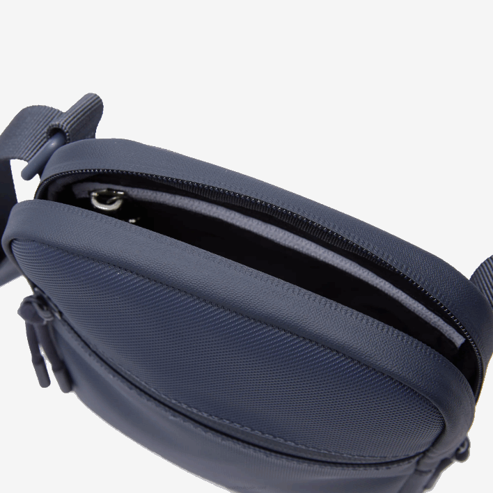 Lacoste LCST Coated Canvas Small Flat Crossbody Bag 646T2016 Eclipse B88 Men