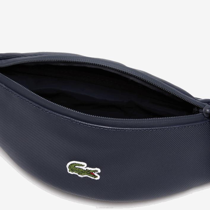 Lacoste LCST Coated Canvas Zippered Fanny Pack 646T2066 Eclipse B88 Men