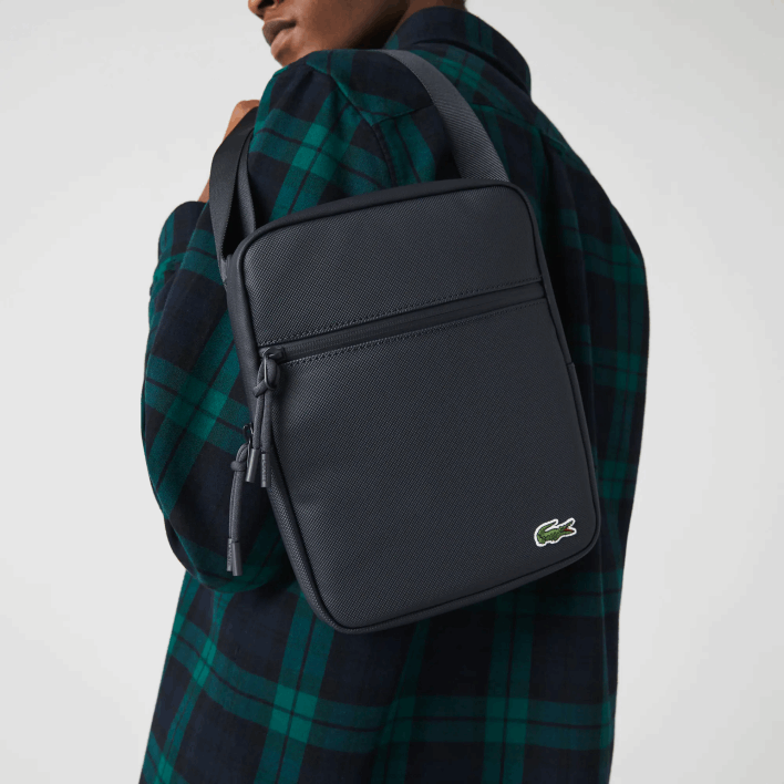 Lacoste LCST Medium Zippered Petit Pique Crossover Bag 646T2012 Eclipse B88 Men