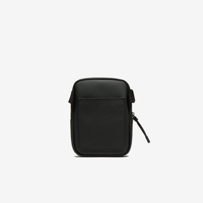 Lacoste L.12.12 Branded Zippered Small Flat Bag 646T2008 Black 000 Men