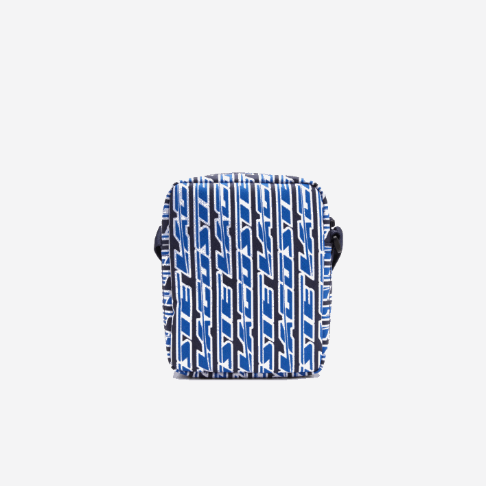 Lacoste Neocroc Logo Print Vertical Messenger Bag 646T1974 Mono Royaume Blanc L63 Men