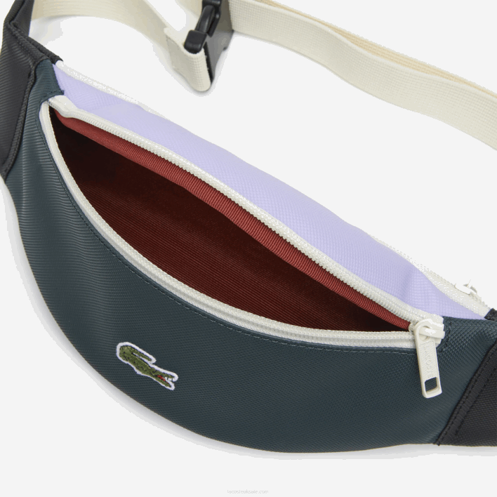 Lacoste Patchwork Effect Waist Bag 646T2061 Noir Laponie Plumage Cyna L19 Men