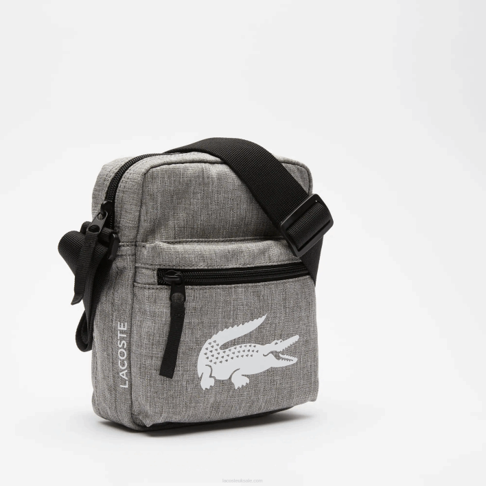 Lacoste Recycled Fiber Shoulder Bag 646T2000 Gris Chine A39 Men