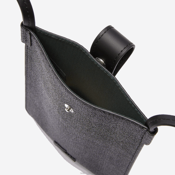 Lacoste The Blend Monogram Canvas Smartphone Pouch 646T2037 Monogram Noir Gris H45 Men