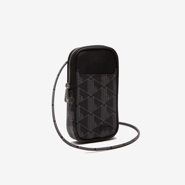 Lacoste The Blend Monogram Print Smartphone Holder 646T1985 Monogram Noir Gris H45 Men