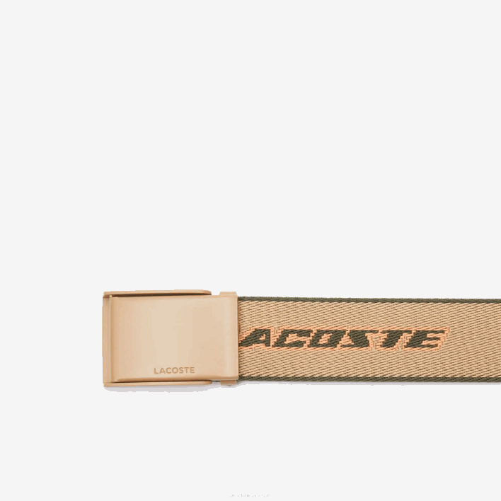 Lacoste Contrast Branded Canvas Belt 646T2115 Viennois Baobab Poterie L11 Men