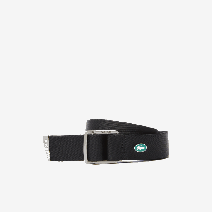 Lacoste Contrast Crocodile Canvas Belt 646T2118 Black 000 Men
