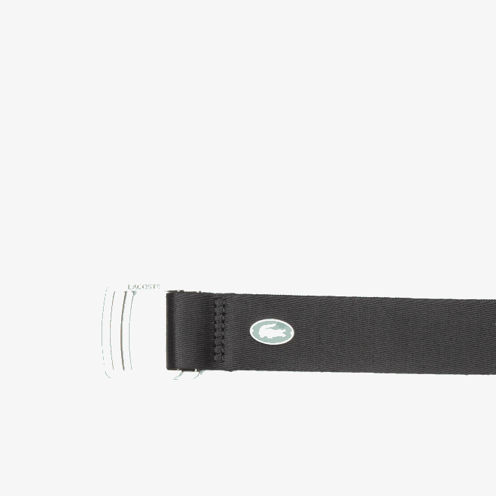 Lacoste Contrast Crocodile Canvas Belt 646T2118 Black 000 Men