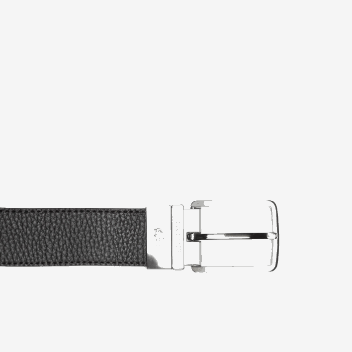 Lacoste Engraved Buckle Grained Leather Belt 646T2097 28 Men