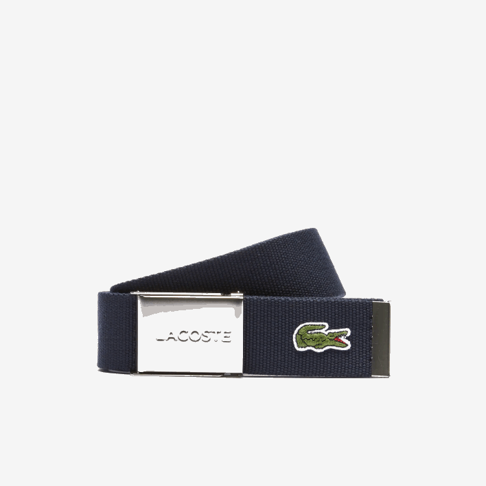 Lacoste Engraved Buckle Woven Fabric Belt 646T2081 166 Men