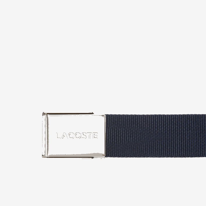 Lacoste Engraved Buckle Woven Fabric Belt 646T2081 166 Men