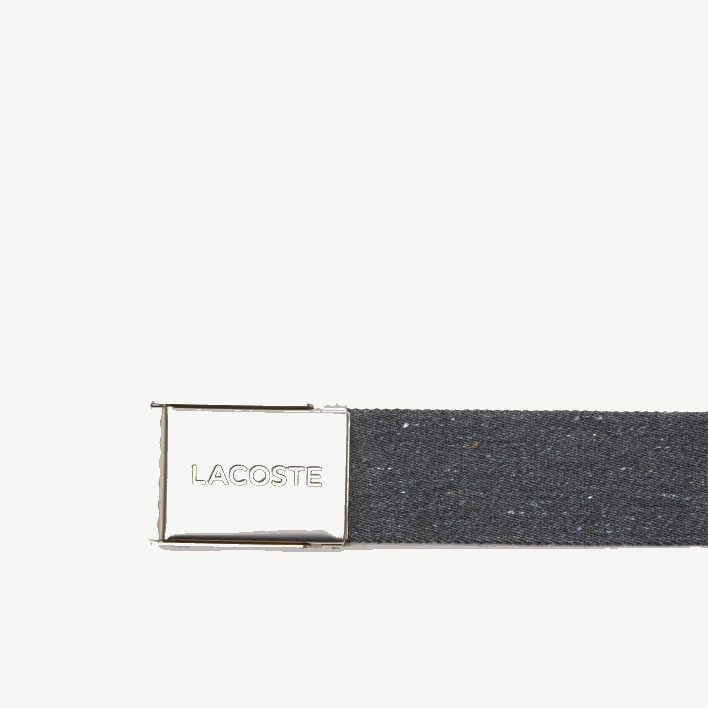 Lacoste L.12.12 Branded Buckle Belt 646T2117 Noir Chine E50 Men