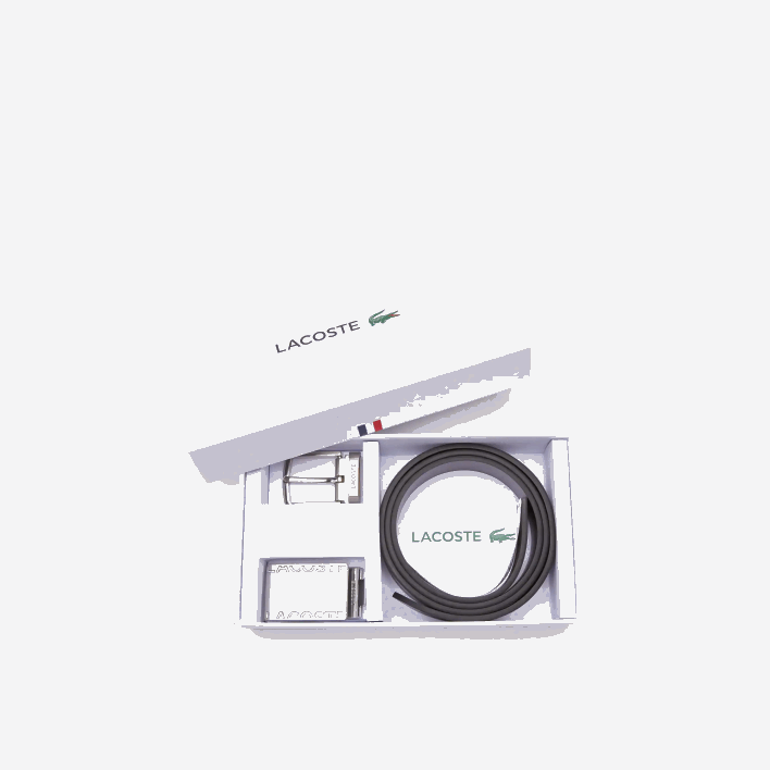 Lacoste Pin And Flat Buckle Belt Gift Set 646T2112 Noir Marron 371 Men