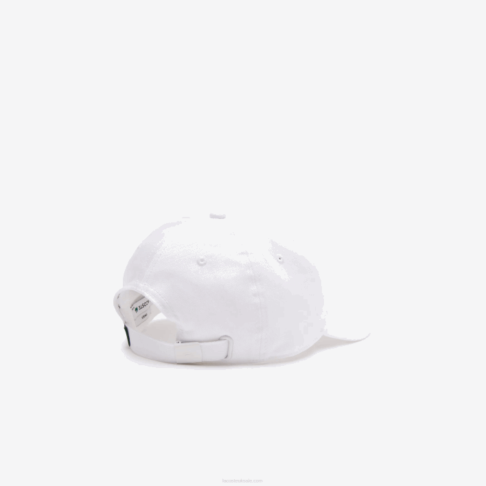Lacoste Adjustable Organic Cotton Twill Cap 646T2139 White 001 Men