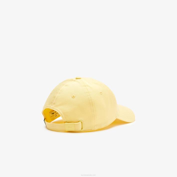Lacoste Adjustable Organic Cotton Twill Cap 646T2155 Yellow 107 Men