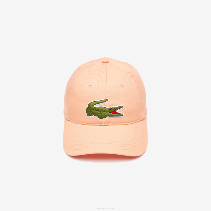 Lacoste Adjustable Organic Cotton Twill Cap 646T2177 Light Orange HEB Men