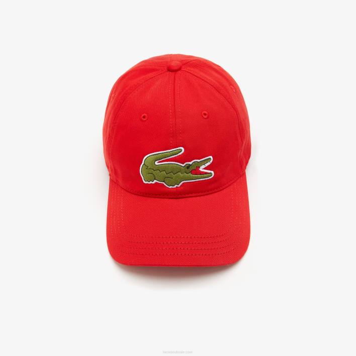 Lacoste Adjustable Organic Cotton Twill Cap 646T2287 Red 240 Men