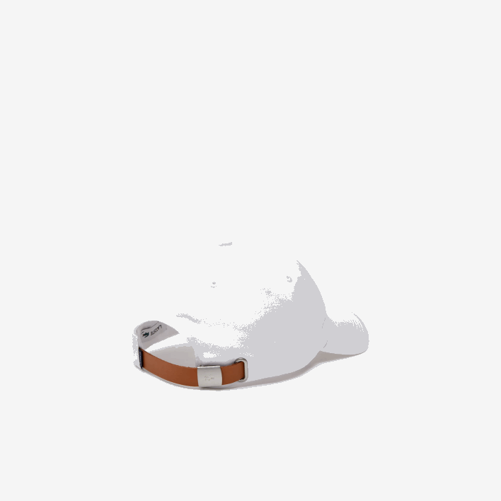 Lacoste Contrast Strap And Oversized Crocodile Cotton Cap 646T2232 White 001 Men