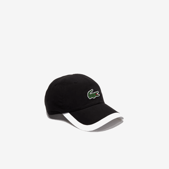Lacoste SPORT Contrast Border Lightweight Cap 646T1931 Black White 258 Men