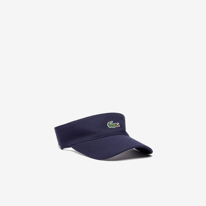 Lacoste SPORT Pique And Fleece Tennis Visor 646T2248 Navy Blue 166 Men