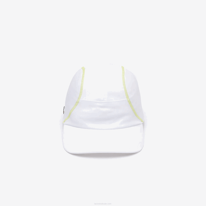 Lacoste Tennis Mesh Panel Cap 646T2142 White Yellow DVJ Men