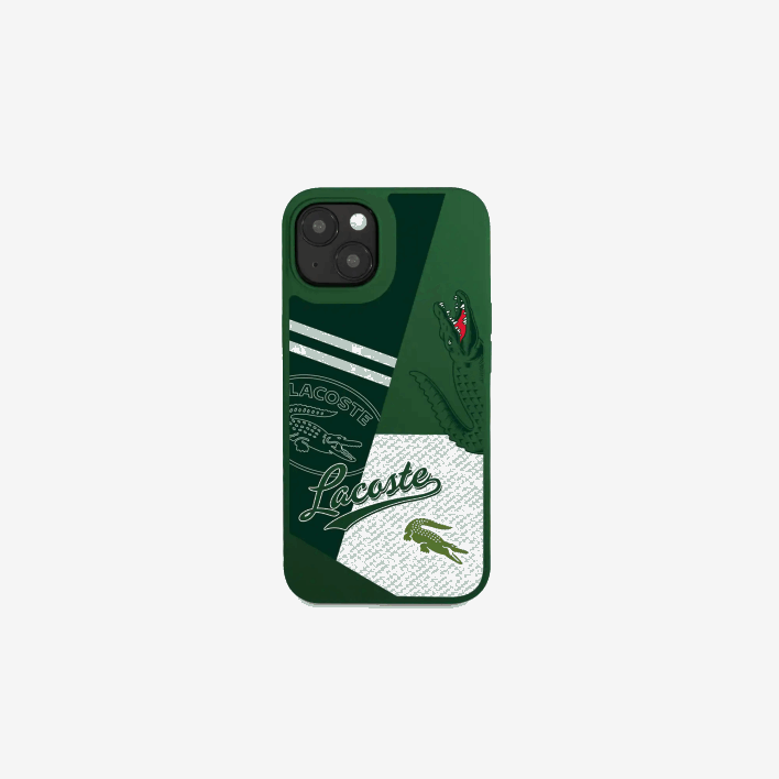 Lacoste Patchwork Print iPhone 14 Case 646T2224 Vert 132 B01 Men