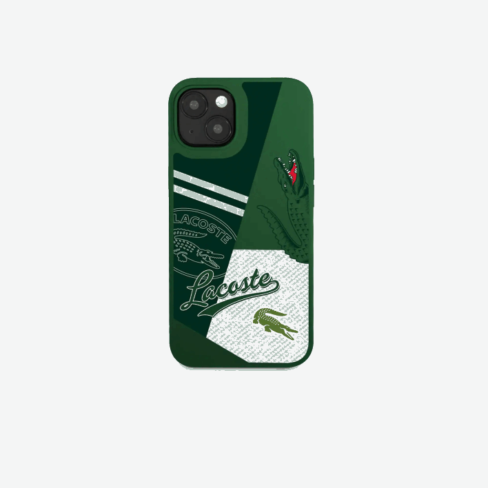 Lacoste Patchwork Print iPhone 14 Plus Case 646T2222 Vert 132 B01 Men
