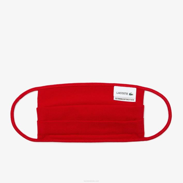 Lacoste L.12.12 Cotton Pique\' Face Protection Mask 646T2321 Red 240 Men