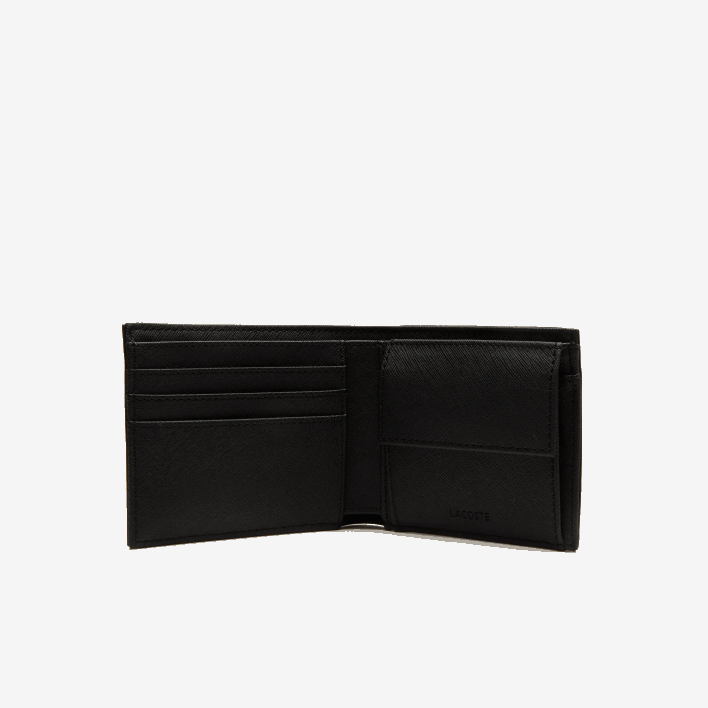 Lacoste Classic Petit Pique Three Card Wallet 646T2060 Black 000 Men