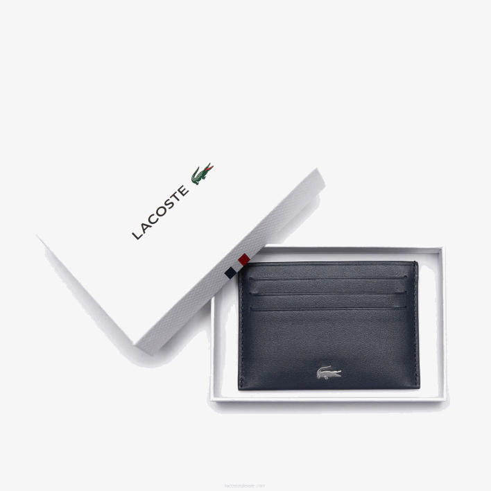 Lacoste Fitzgerald Leather Card Holder 646T2052 Peacoat 021 Men