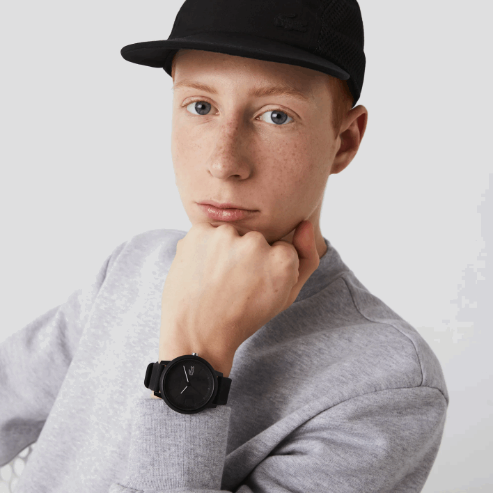 Lacoste 12.12 Black Silicone Strap Watch 646T2191 Black 000 Men