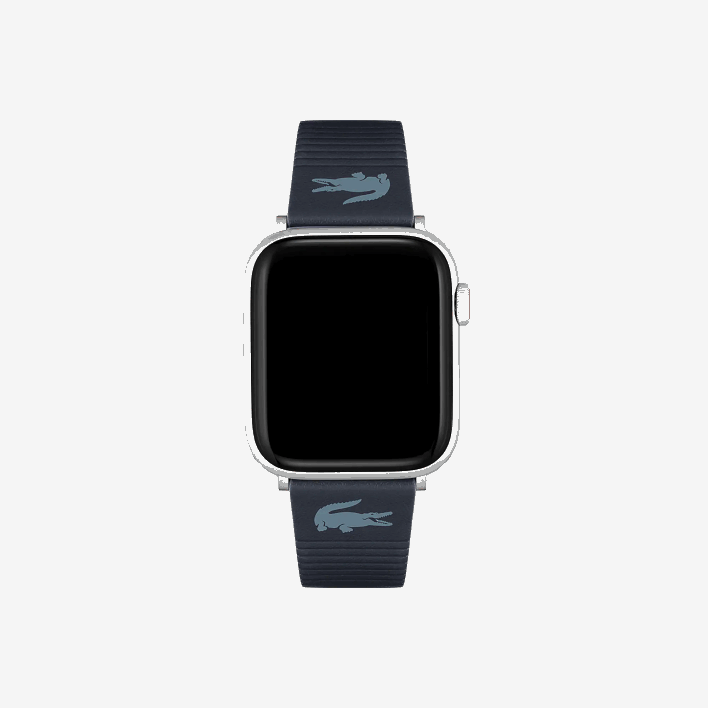 Lacoste Blue Leather Apple Watch Strap 646T2195 Blue 000 Men