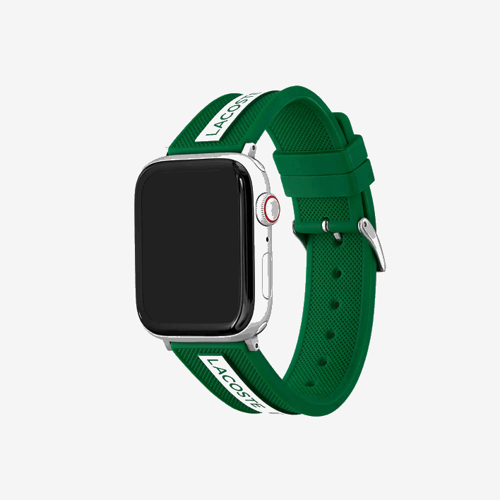 Lacoste Green Silicone Apple Watch Strap 646T2313 Black 000 Men