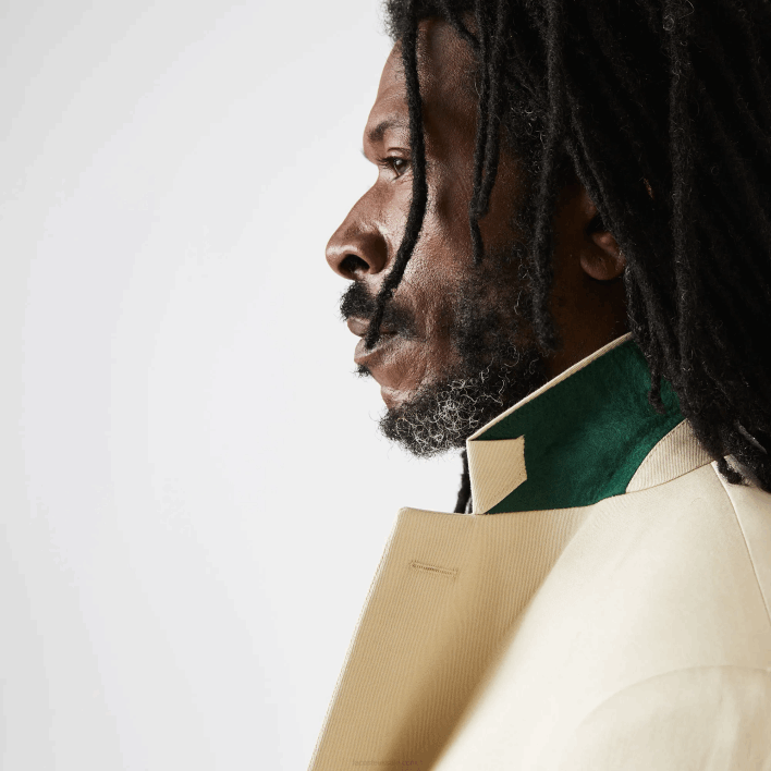 Lacoste Cotton And Linen Blend Pleated Blazer 646T1305 Beige 68S Men