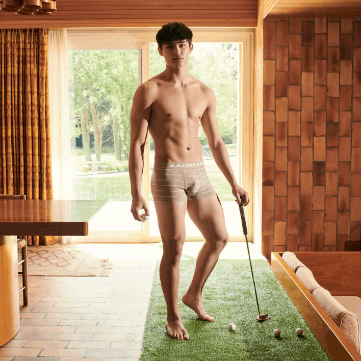 Lacoste 3-Pack Contrast Waist Trunks 646T467 Khaki Green Grey Chine GC9 Men