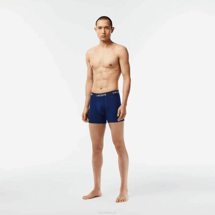 Lacoste 5-Pack Logo Waist Boxers 646T1398 Navy Blue F9F Men