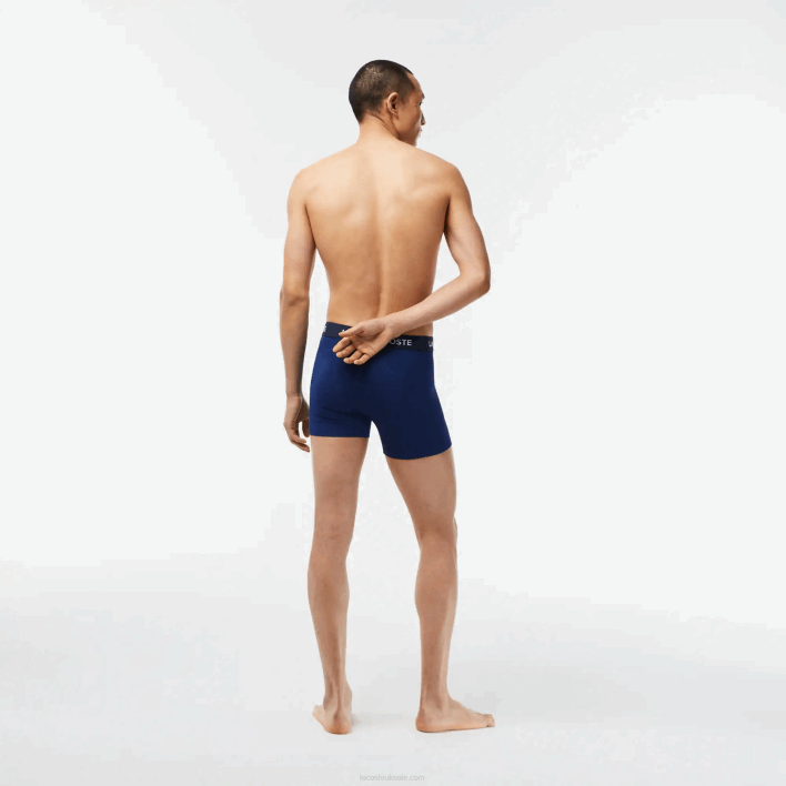 Lacoste 5-Pack Logo Waist Boxers 646T1398 Navy Blue F9F Men