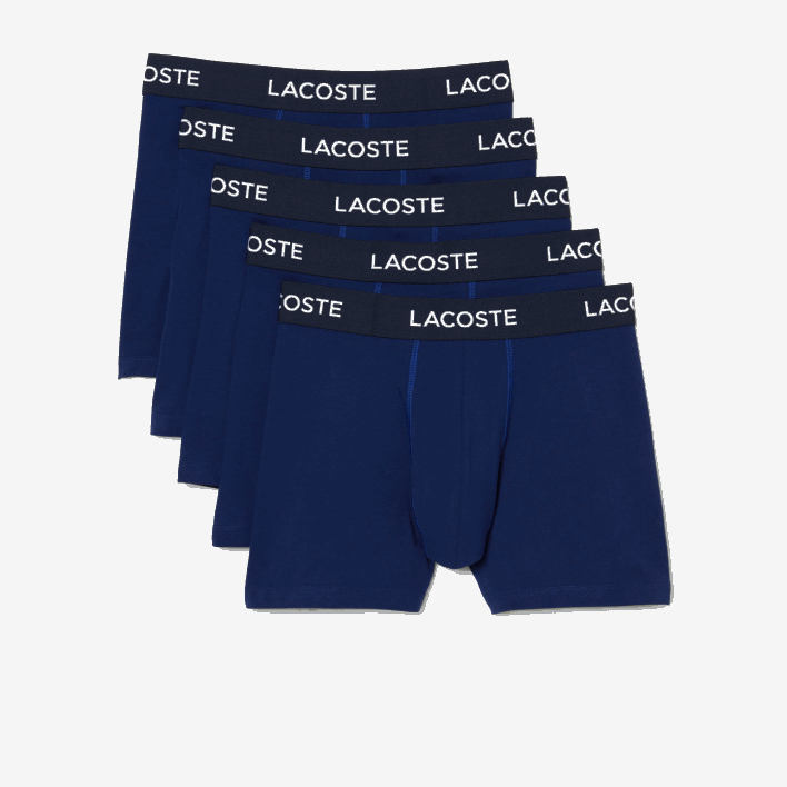 Lacoste 5-Pack Logo Waist Boxers 646T1398 Navy Blue F9F Men